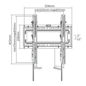 BRATECK 32-55'' Tilt TV wall mount bracket. Max load: 50kg.