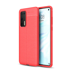 Huawei P40 Leather Texture TPU Back Case