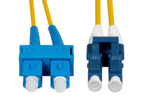 DYNAMIX 5M 9u LC/SC Duplex Single Mode G657A1 Bend Insensitive Fibre Lead. Yellow LSZH Jacket