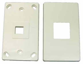 DYNAMIX Single Port RJ45 Keystone Face Plate - 2x piece. Horizontal Mount