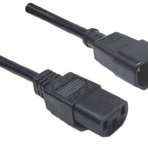 DYNAMIX 3M IEC Male to Female 10A SAA Approved Power Cord. (C14 to C13) 1.0mm copper core. BLACK Colour.