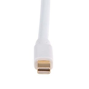 DYNAMIX 1M Mini DisplayPort Male to Mini DisplayPort Male Cable. Max Res: 4K@60Hz. Colour White.   