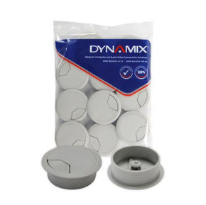 DYNAMIX 60mm Round Desk Grommet. Easily & Neatly Store your Power - Communication - Audio - Video - Computer & Data Cables. Perfect for Installation in Desks - Workstations