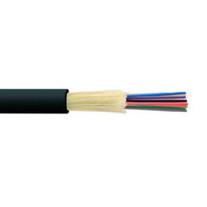 DYNAMIX 100m OM3 6 Core Multimode Tight Buffered Fibre Cable Roll. Indoor Outdoor Rated. Black ONFR Jacket