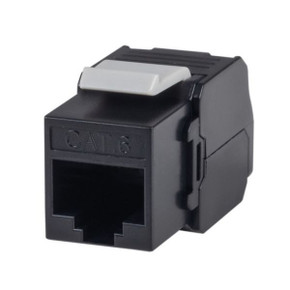 DYNAMIX Cat6 UTP Keystone Slimline Tooless & Punch Down Compatible Jack. 180 Dual IDC 23~26AWG. Colour Black.