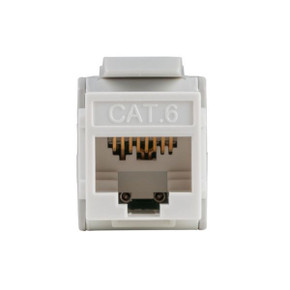 DYNAMIX Cat6 UTP Keystone Slimline Tooless & Punch Down Compatible Jack. 180 Dual IDC 23~26AWG. Colour White