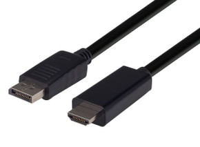 DYNAMIX 3m DisplayPort Source to HDMI 2.0 Monitor Directional Cable. Max Res: 4K@60Hz (3840x2160)