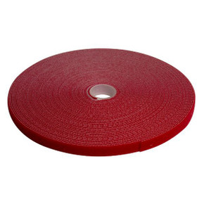 DYNAMIX Hook & Loop Roll 20m x 12mm dual sided - RED colour.
