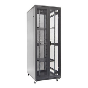 DYNAMIX 45RU Server Cabinet 1200mm Deep (800x1200x2210mm) FLAT PACK 3x Fixed Shelves - 4x Fans - 25x Cage Nuts - 4x Castors & 4x Level Feet. 800kg static load. Front & Rear Dual Mesh Doors. 6-Way PDU Incl.
