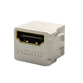 DYNAMIX HDMI 2.0 Keystone Coupler Length 19.2mm - Gold-Plated - WHITE