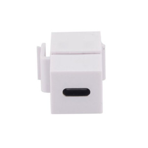 DYNAMIX USB-C 3.1 Keystone Jack Female to Female Connectors. White Colour.