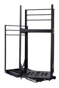 DYNAMIX 19'' 12U Rotary Rack. Rotation Angles of  45 & 90 Allow Easy Fitting of Equipment - Provides Easy Access for Maintenance & Servicing. 3mm steel adds Security