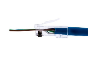 DYNAMIX Cat6 UTP push through plug - 3 prong - 50 u" 20pc pack. For solid & stranded cable - Max conductor size : 1.05mm.