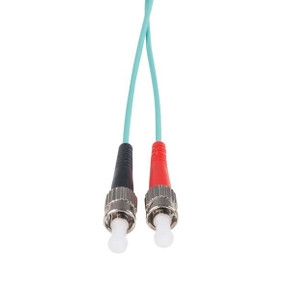 DYNAMIX 10M 50u LC/ST OM3 Fibre Lead (Duplex - Multimode) Aqua LSZH Jacket