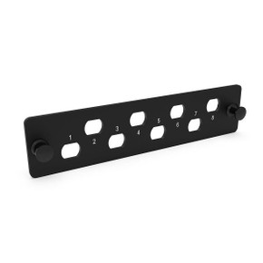 DYNAMIX ST Simplex/FC Simplex 8x Port Plate Unloaded - 2x Tier Screw less Design - Black Colour. For Use with FPP3PB