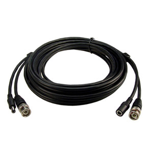 DYNAMIX 10m BNC Male to Male with 2.1mm Power Cable Male/Female. 75ohm Coax Cable with 0.75mm Power Cable.