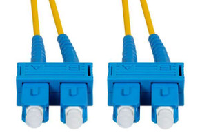DYNAMIX 0.5M 9u SC/SC Duplex Single Mode G657A1 Bend Insensitive Fibre Lead. Yellow LSZH Jacket