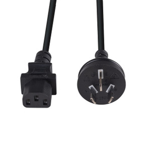 DYNAMIX 0.75M 3-Pin Plug to IEC C13 Female Plug 10A - SAA Approved Power Cord. 1.0mm copper core. BLACK Colour.