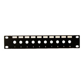 DYNAMIX 10'' 10 Port Unloaded F-Connector Patch Panel for 10'' Cabinet R10 series