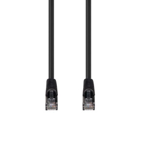 DYNAMIX 1.5m Cat6A S/FTP Black Slimline Shielded 10G Patch Lead. 26AWG (Cat6 Augmented) 500MHz with Gold Plate Connectors.