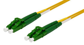 DYNAMIX 5M 9u LC APC/LC APC Duplex Single Mode G657A1 Bend Insensitive Fibre Lead. Yellow LSZH Jacket
