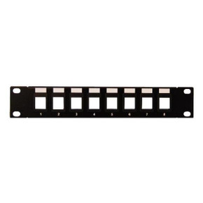 DYNAMIX 10'' 8 Port Unloaded Keystone Jack Patch Panel for 10'' Cabinet R10 series