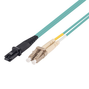 DYNAMIX 5M 50u LC/MT-RJ OM3 Fibre Lead (Duplex - Multimode) Aqua LSZH Jacket