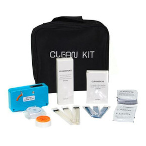 DYNAMIX Fibre Cleaning Kit. Includes Cletop Connector Cleaner with Replacement Reel. 100 x 1.25mm & 2.5mm Connector Cleaning Buds. 10x IPA Cleaning wipes.