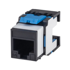 DYNAMIX Cat6A 180 Unshielded Keystone Jack, Dual IDC. Colour Black