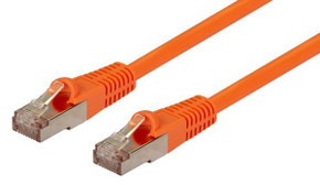 DYNAMIX 10m Cat6A S/FTP Orange Slimline Shielded 10G Patch Lead. 26AWG (Cat6 Augmented) 500MHz with Gold Plate Connectors.
