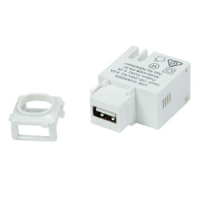 DYNAMIX USB-A 2.1A Keystone Charging Mech. Input: 100-240V 50Hz. Output: 5VDC 2.1A Includes Clipsal Adaptor