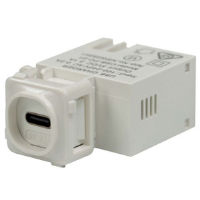 DYNAMIX USB-C 2.1A Keystone Charging Mech. Input: 100-240V 50Hz. Output: 5VDC 2.1A Includes Clipsal Adaptor