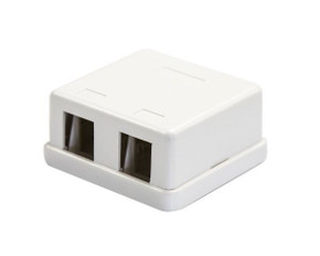 DYNAMIX 2 Port Unloaded Keystone Wall Mount Enclosure Dims: 60x60x30mm