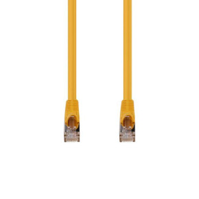 DYNAMIX 2m Cat6A S/FTP Yellow Slimline Shielded 10G Patch Lead. 26AWG (Cat6 Augmented) 500MHz with Gold Plate Connectors.