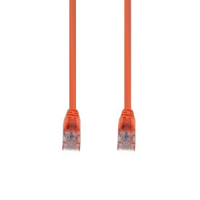 DYNAMIX 3m Cat6 Orange UTP Patch Lead (T568A Specification) 250MHz 24AWG Slimline Snagless Moulding with Unshielded Gold Plate Connector.