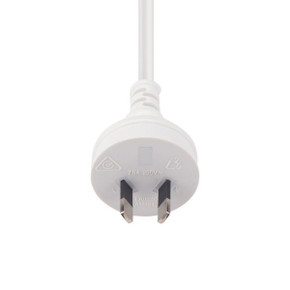 DYNAMIX 2M 2-Pin Plug to Bare End, 2 Core 0.75mm Cable, White Colour, SAA Approved