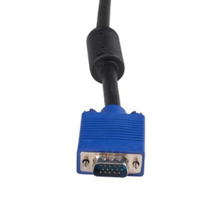 DYNAMIX 15m VESA DDC1 & DDC2 VGA Male/Male Cable - Moulded, BLACK Colour. Coaxial Shielded