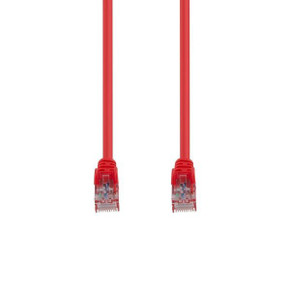 DYNAMIX 2m Cat6 Red UTP Patch Lead (T568A Specification) 250MHz 24AWG Slimline Snagless Moulding with Unshielded Gold Plate Connector.