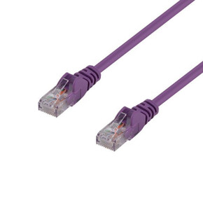 DYNAMIX 0.75m Cat6 Purple UTP Patch Lead (T568A Specification) 250MHz 24AWG Slimline Snagless Moulding with Unshielded Gold Plate Connector.