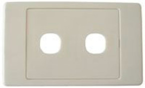 AMDEX Switch Plate ONLY. 2 Gang Wall Face Plate (Accepts Clipsal Style Mechs)