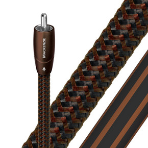 AUDIOQUEST Mackenzie 1.5M  2 to 2 RCA male. Solid perf surface copper plus. Triple balanced. Hard-cell foam dielectric. Cold-welded - silver over pure copper termination .Jacket - brown - black