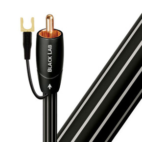 AUDIOQUEST Black lab 20M subwoofer cable. Long grain copper (LGC) Metal-layer noise dissipation Foamed-Polyethylene dielectric Cold-welded -Gold plated termination Jacket - black with white stripes