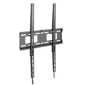 BRATECK 37-75" Fixed Portrait Lockable Signage TV Wall Mount. Heavey Duty Supports up to 75Kgs, Includes Hook-on Bubble Level, Max VESA 400x600. Anti-Theft Locking Hole. Matte Black Colour LP42-64AF