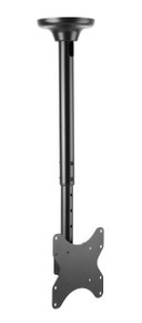 BRATECK 23''-42'' Telescopic full- motion TV ceiling mount. Tilt and swivel. Max load 50Kgs. Supports VESA 100x100 -200x100 -200x200 Colour: Slate black.