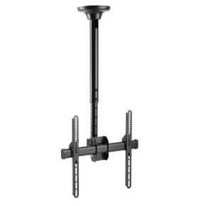 BRATECK 32''-55'' Telescopic full- motion ceiling mount. Max load: 50Kgs. VESA support up to 400x400. Profile: 560-910mm. Tilt & swivel. Hidden cable management Colour: Slate black. PLB-CE944-02S