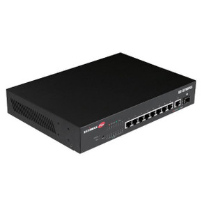 EDIMAX 10-Port Gigabit PoE+ Web Smart Switch with 1x SFP Port. Supports PoE+ up to 30W. Long Range PoE up to 200m. Powered Device Auto Detection. Supports 20Gbps Switching Capacity. Rack Mount