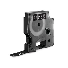 DYMO Genuine D1 Label Cassette Tape 12mm x 7M - White on Black Suitable for the Label  Manager and LabelWriter Duo label makers