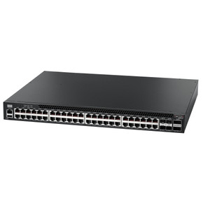 EDGECORE 48 Port GE + 4x 10G SFP+ Switch. 2 port 20G QSFP+ for stacking. Dual -core ARM Cortex A9 1GHz. Dual hot- swappable PSUs - fan-less design - PSUs w/ port-to-power airflow.