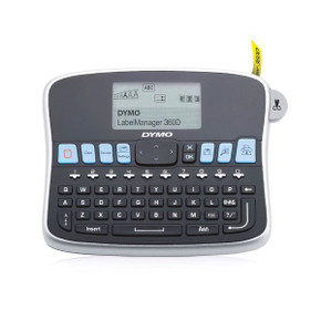 DYMO LabelManager 360D  Desktop Labeller -with QWERTY keyboard 7 font sizes - 3 font styles - 7 text styles and 8 boxes plus underline - fast access to punctuation marks - currency and other special symbols.