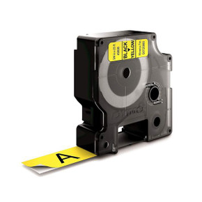 DYMO Genuine D1 Label Cassette Tape 19mm x 7M -  Black on Yellow Suitable for the Label  Manager and LabelWriter Duo label makers